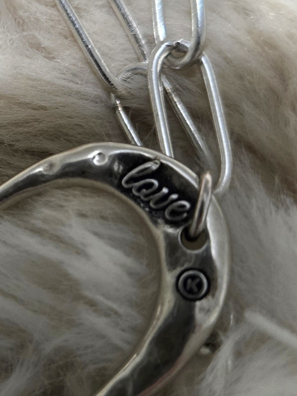 Katia Designs- Silver Heart Link Necklace - Picture 8 of 8
